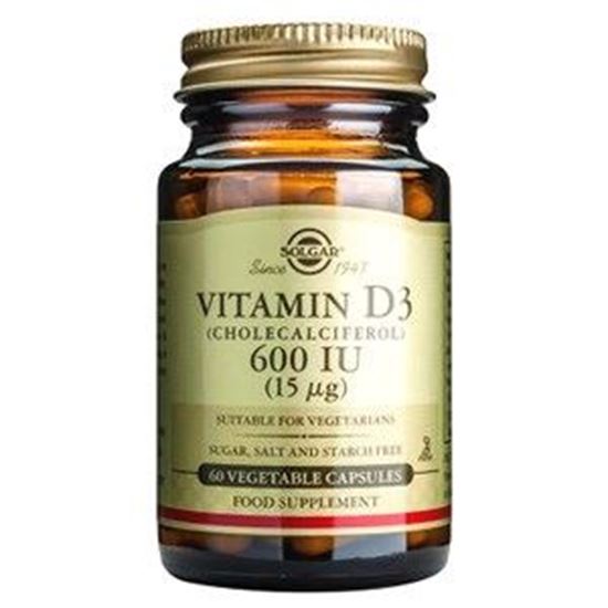 Picture of Solgar Vitamin D3 600 IU (15µg) Vegetable Capsules